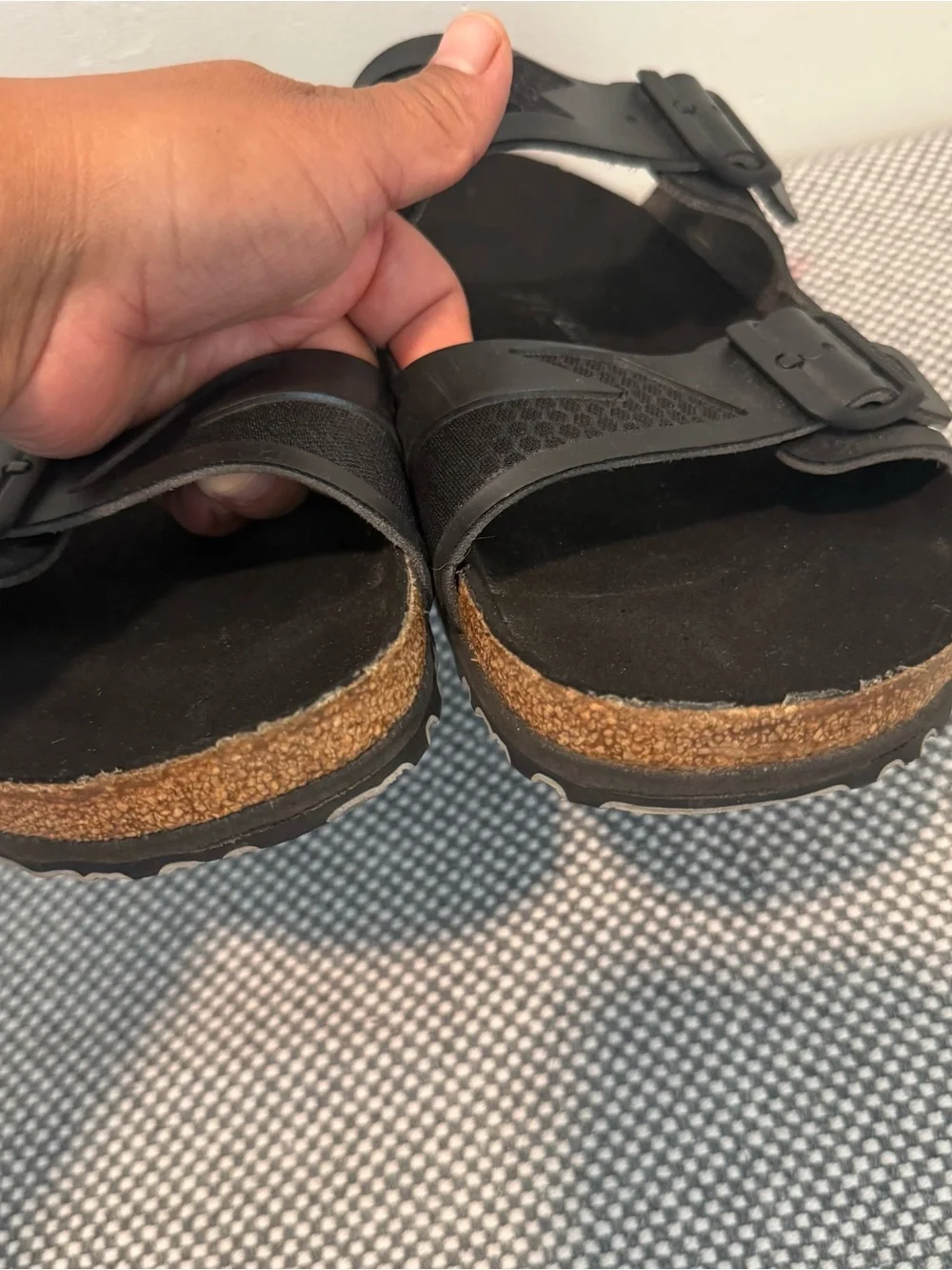Birkenstock Arizona Rubberized Synthetic Unisex Slides Sandals size 46